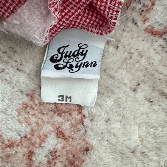 Vintage Red Gingham Baby Romper with Embroidered Holiday Collar - Picture 8 of 9